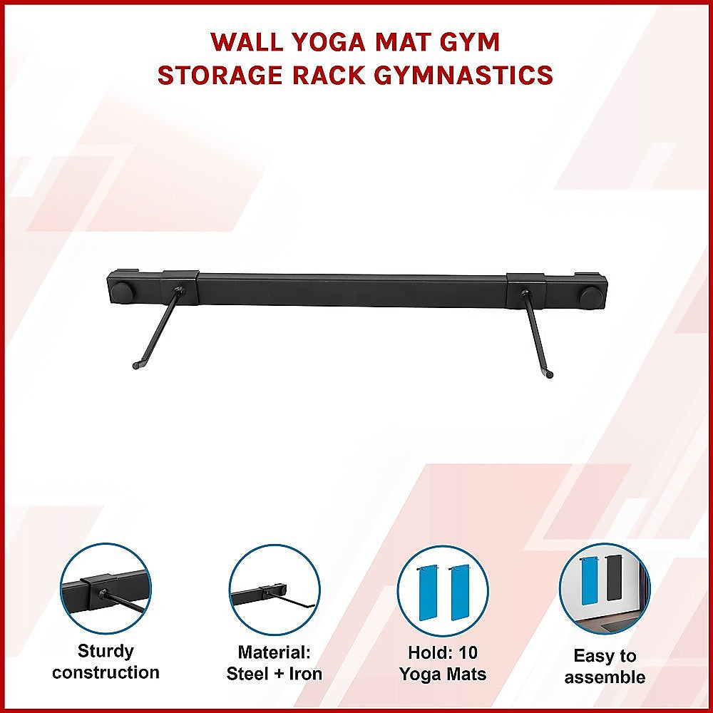 Wall Yoga Mat Gym Storage Rack Gymnastics