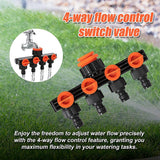 4 Way Hose Connector Tap Irrigation Garden Kit