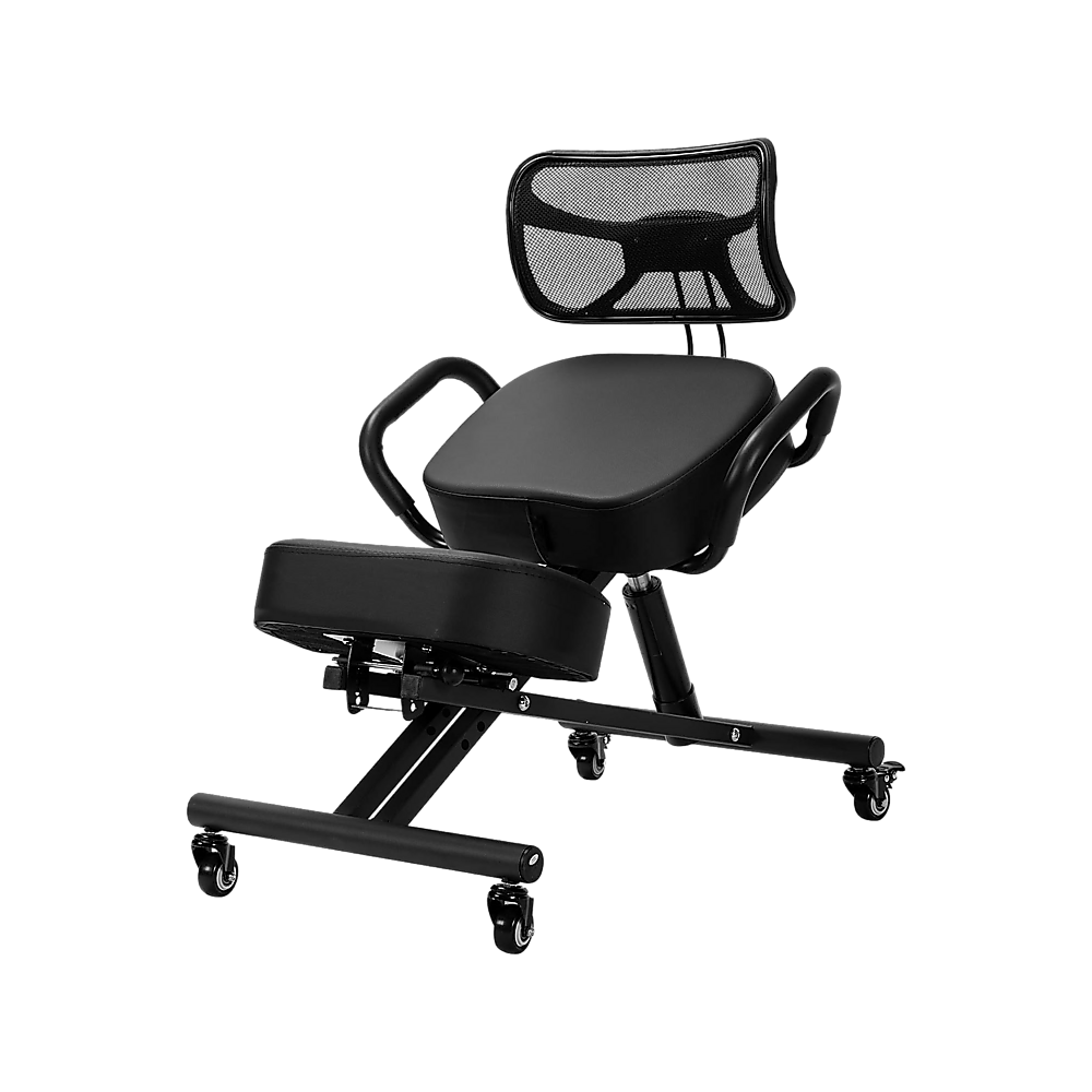 Ergonomic Kneeling Posture Chair with Backrest Adjustable Height and Casters