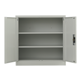 Two-Door Metal Short Cabinet Shelf Storage for Home Office Gym