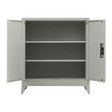 Two-Door Metal Short Cabinet Shelf Storage for Home Office Gym