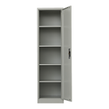 Single-Door Metal Tall Cabinet Shelf Storage for Home Office Gym