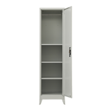 Single-Door Metal Tall Cabinet Shelf Storage for Home Office Gym