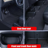 6 piece Tesla Model Y Floor Mats for Front and Rear Trunk Front Passenger and Driver Side