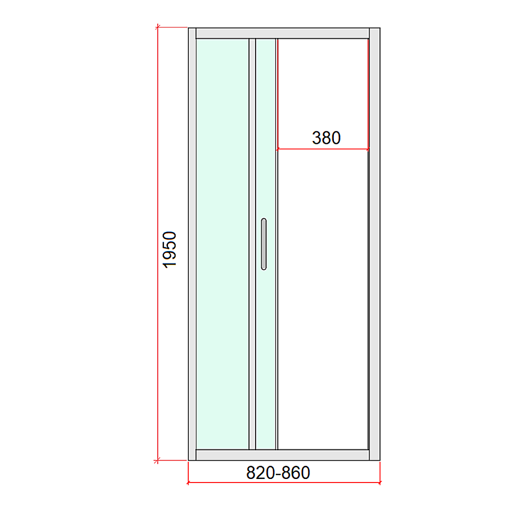 40mm Adjustable Contemporary Corner Sliding Chrome Shower Screen 86x101cm