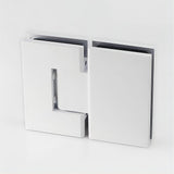 110cm Wall to Wall Frameless Shower Screen with White Brackets and SS Hinges, Square Knob Handle