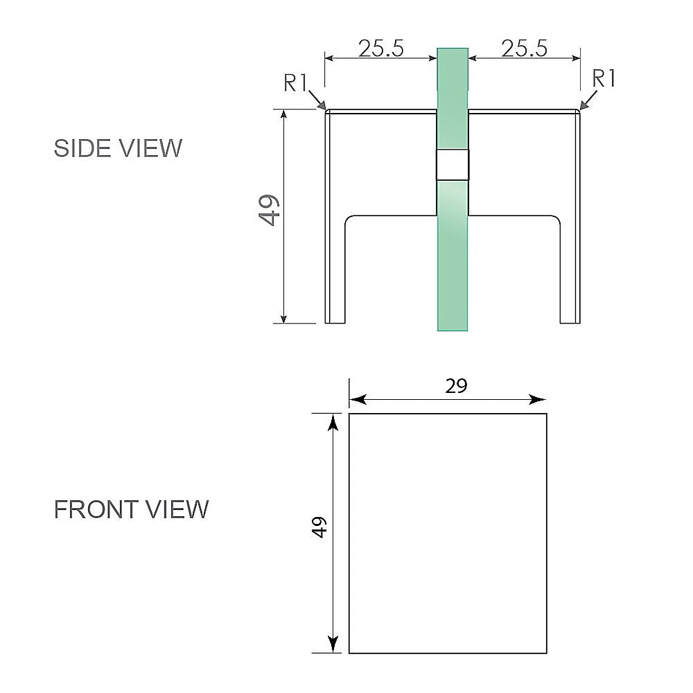 110cm Wall to Wall Frameless Shower Screen with White Channel and SS Hinges , Square Double Pull Handle