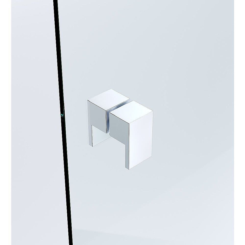 110x110cm Double Door Corner Shower Screen with Channels and SS Hinges - Chrome