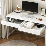 White Computer Desk PC Laptop Table Gaming Desk Home Office Study Furniture - Side View