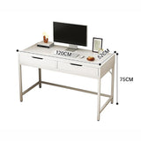 White Computer Desk PC Laptop Table Gaming Desk Home Office Study Furniture - 45-Degree Angle