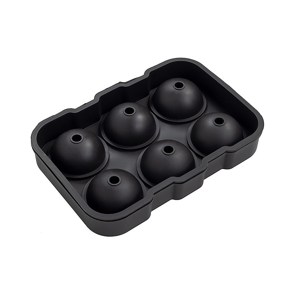 2x Ice Cube Tray Ball Mould Cube Silicone For Whisky Cocktails