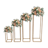 Gold Metal Flower Stand - Top-Down View