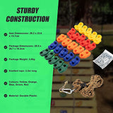 Jungle Gym Rock Climbing Holds Kids Wall Mounting Hardware Knotted Rope 25 Handles Playground