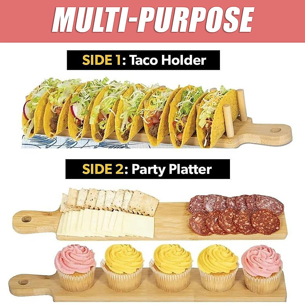 Taco Tray Holder Food Charcuterie Kitchen Gift