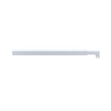 100x200cm Single Shower Glass Screen with White U-brackets & Square Pole