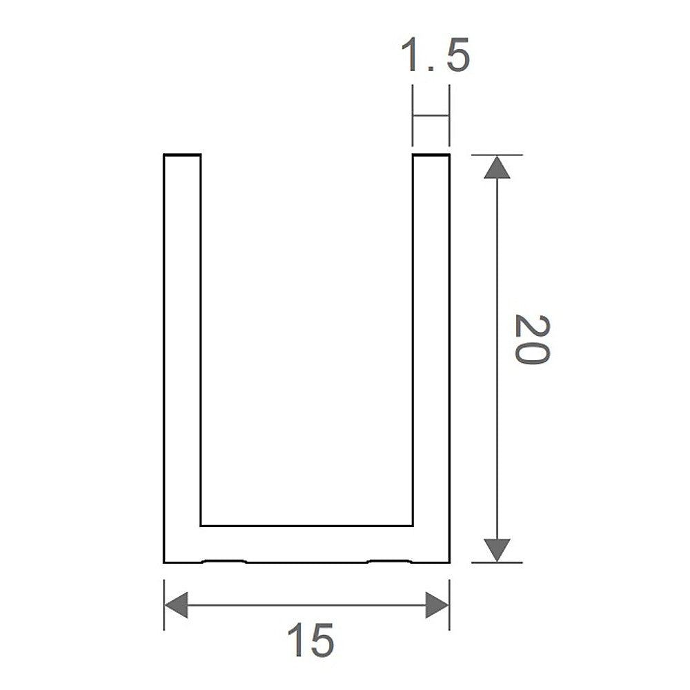 80x200cm Single Shower Glass Screen with Gunmetal Wall Channel & Square Pole