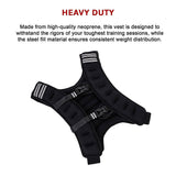 10KG Weighted Vest Top Gym Exercise Fitness Strength Sports Training Weight Loss - Extra Image