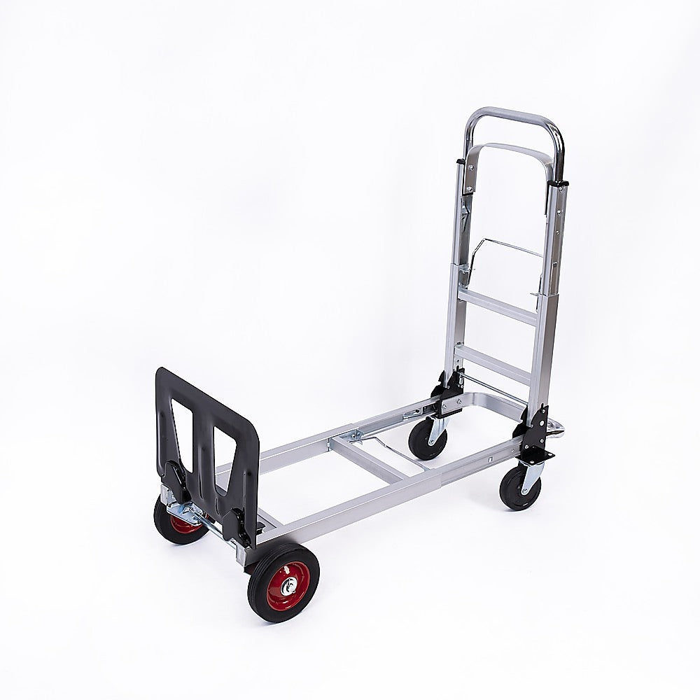 Hand Truck 2 in 1 Folding Dolly Cart 180kg Capacity Heavy Duty Aluminium