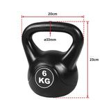 6kg Exercise Kettle Bell Weight - Top-Down View