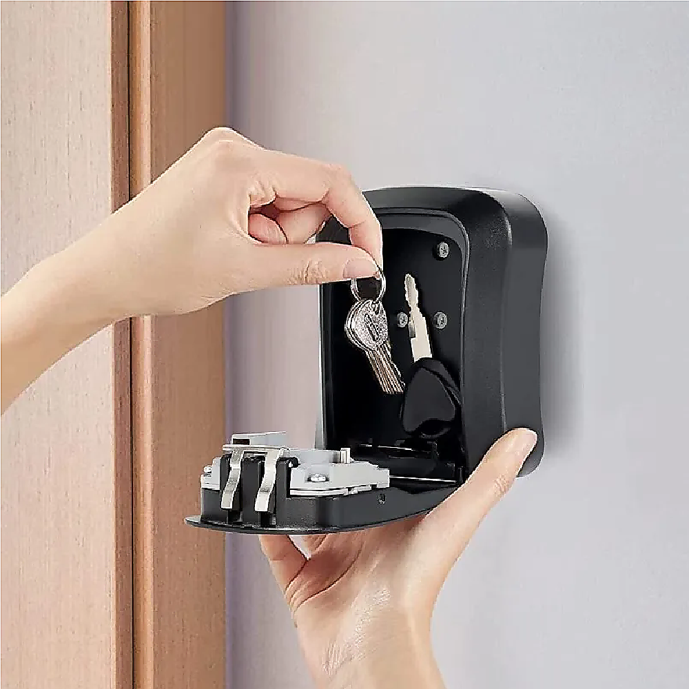 Lock Box Key Safe 4 Combination Outdoor Security Wall Mounted