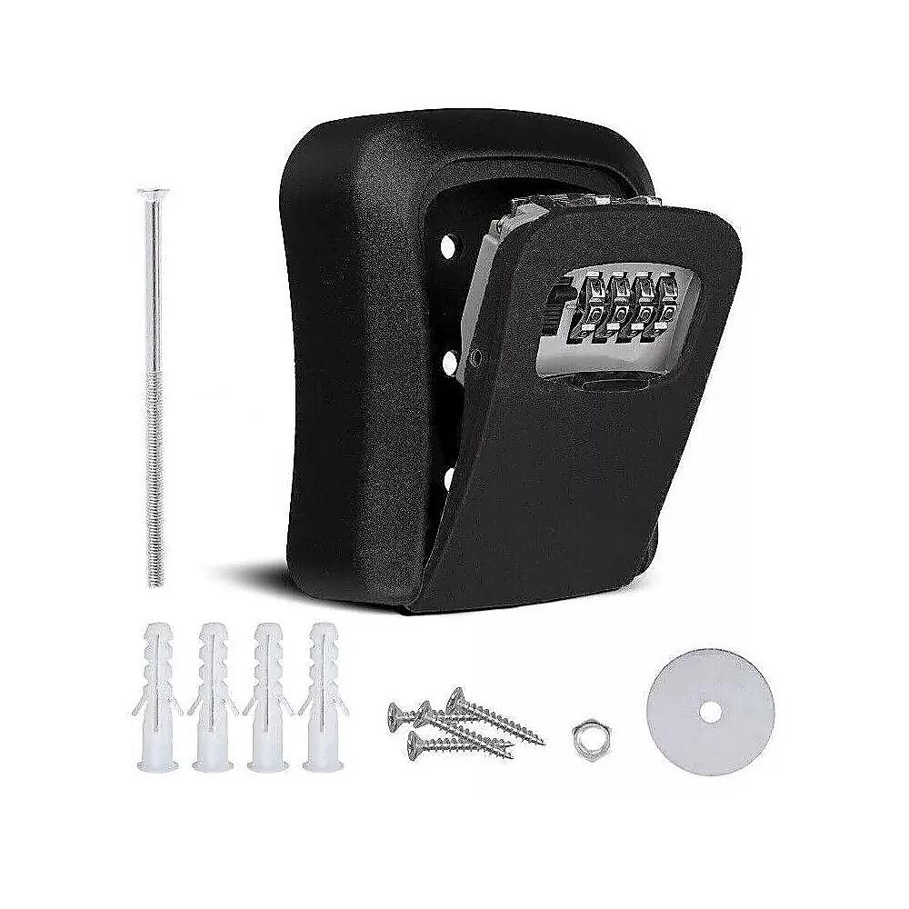 Lock Box Key Safe 4 Combination Outdoor Security Wall Mounted