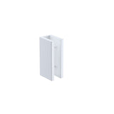 120x90cm Corner Frameless Shower Screen with White Brackets and SS Hinges, Round Handle