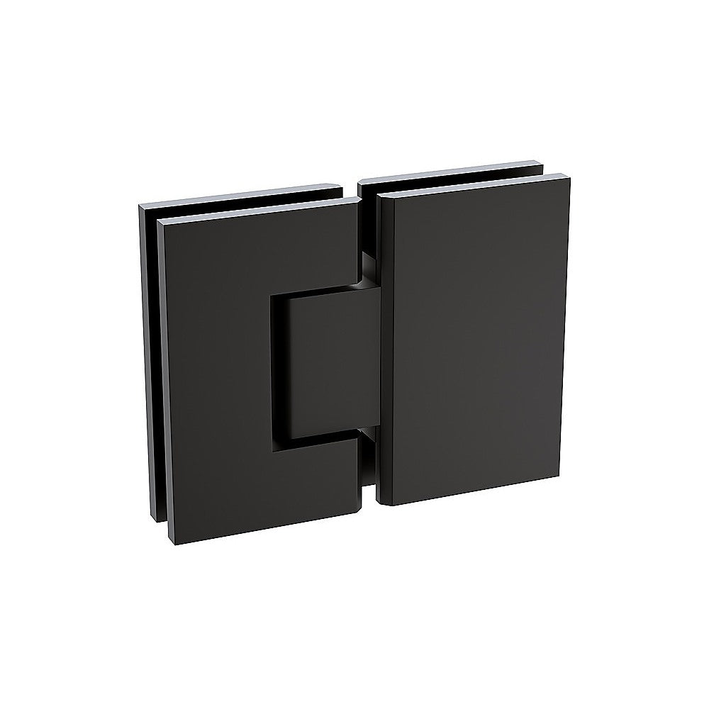 90x90cm Double Door Corner Shower with Black Brackets and SS Hinges, Round Handle