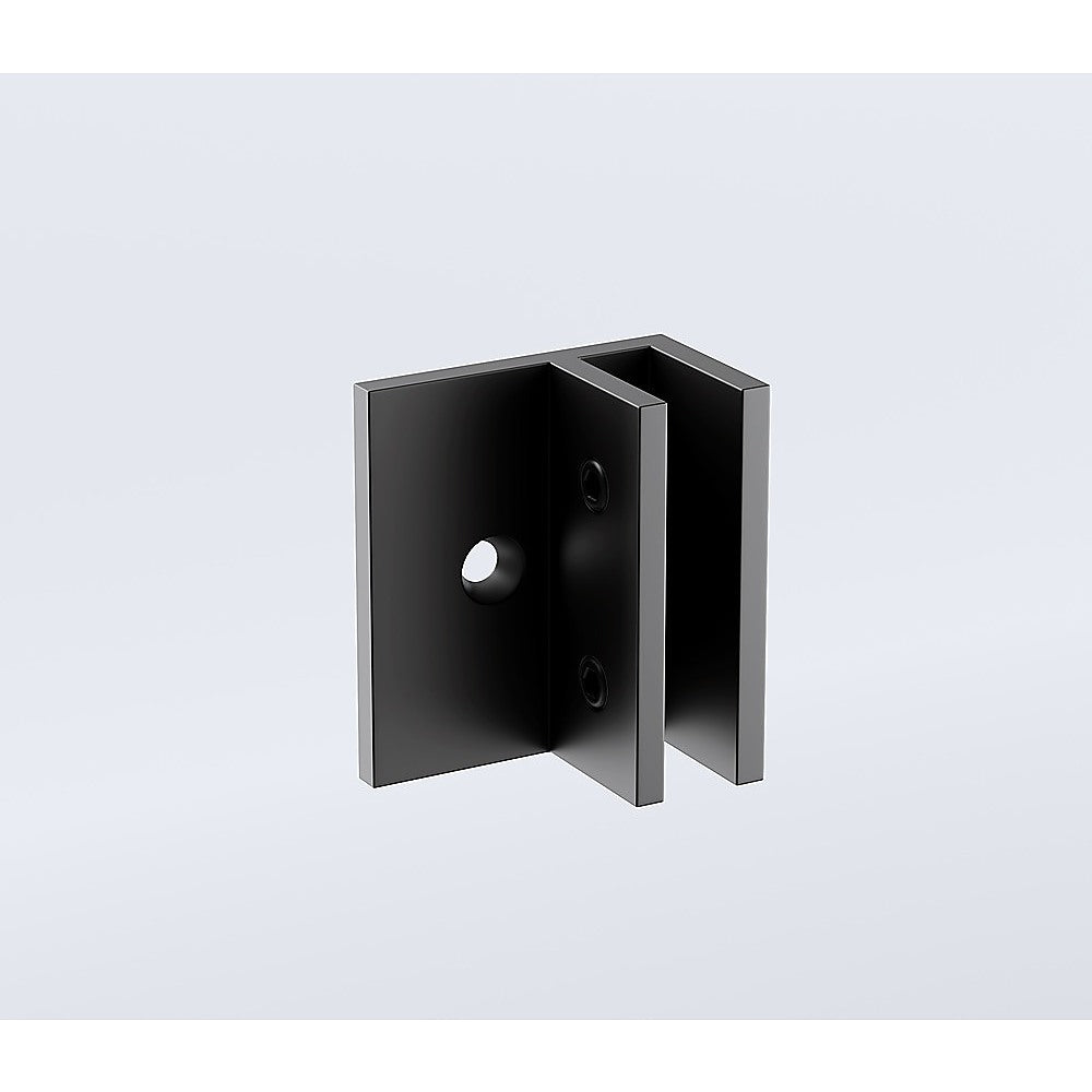 90x90cm Double Door Corner Shower with Black Brackets and SS Hinges, Round Handle