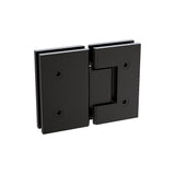 90x90cm Double Door Corner Shower with Black Brackets and SS Hinges, Round Handle