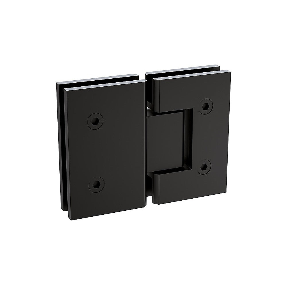 100x100cm Double Door Corner Shower with Black Channels and SS Hinges, Round Handle