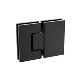 90x100cm Double Door Corner Shower with Black Channels and SS Hinges, Round Handle