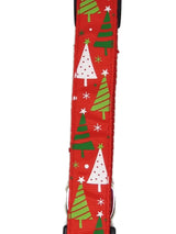 Christmas Dog Collars Adjustable - Moondidley Pets Large Red Xmas Trees