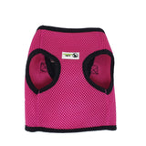 Vest Harness Pet Dog-Cat Step-in Velcro and Buckle Attachments - Moondidley Pets Medium Pink - Top-Down View