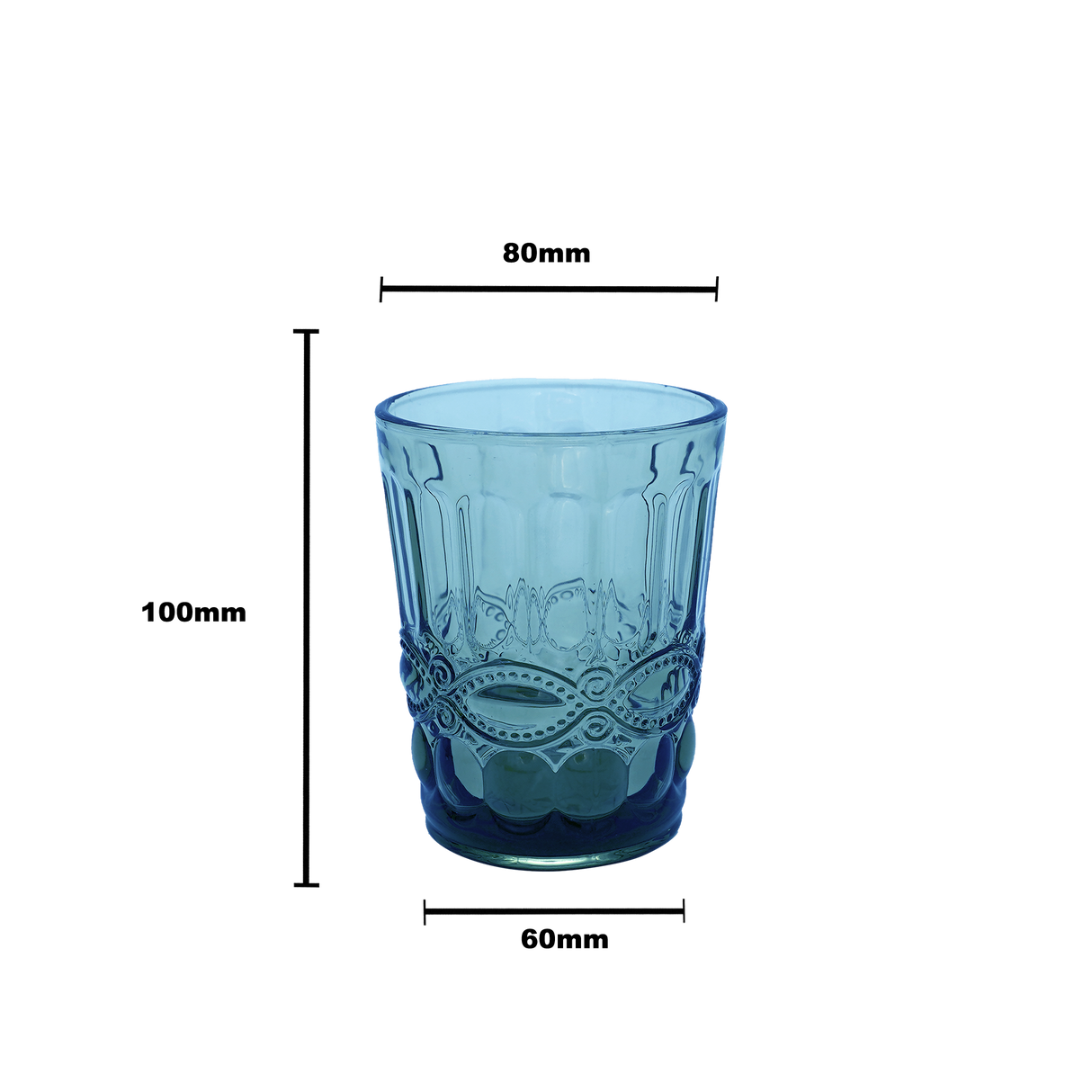 Faubourg Textured Glass Tumbler - 250ml Blue