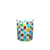 Multicolour Rubik Crystal Glass Tumbler - 210ml