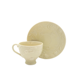 Faubourg Rose Embossed Cup and Saucer - 250ml - Side View