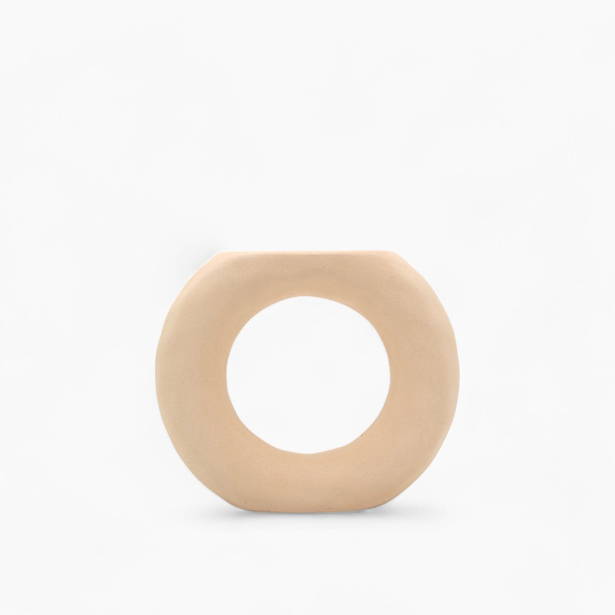 Elegant Donut-Shaped Ceramic Vase