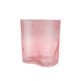 Suzhou Pink Curved Glass Vase - Small