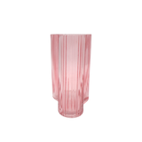 Suzhou Pink Curved Glass Vase - Small