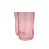 Suzhou Pink Curved Glass Vase - Small