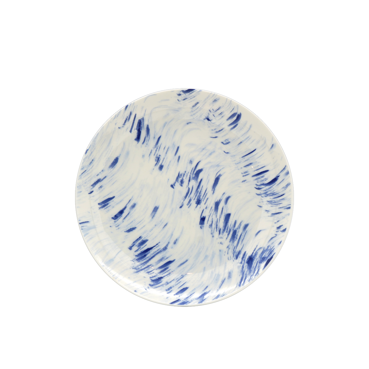 Ceramic Cobalt Blue Ocean Wave Dinner Plate