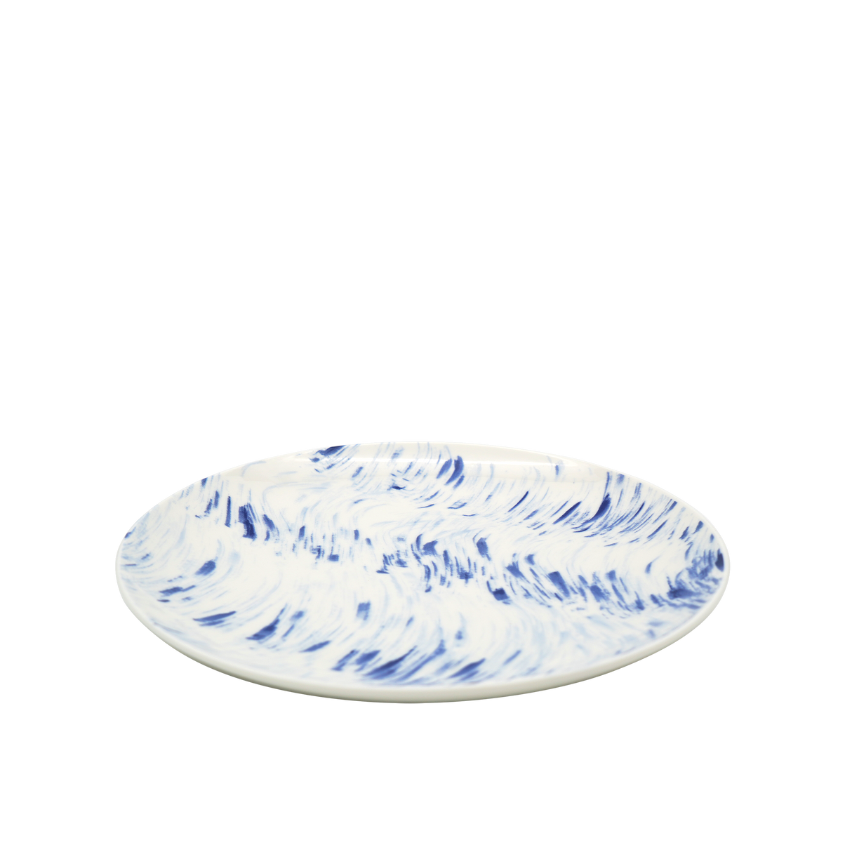 Ceramic Cobalt Blue Ocean Wave Dinner Plate