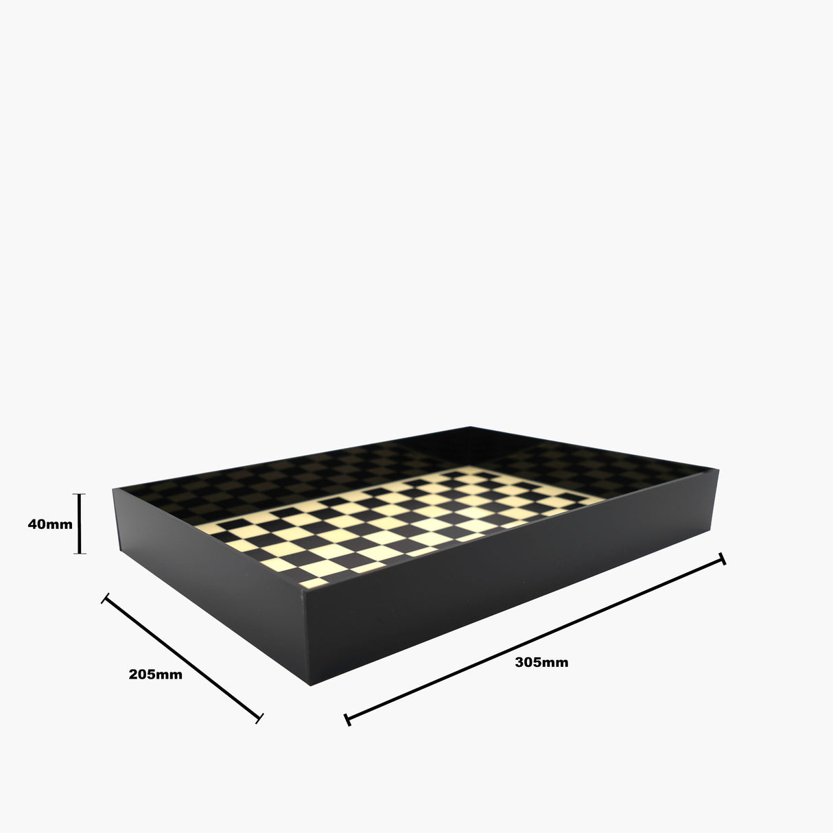 Checkered Acrylic Large Tray