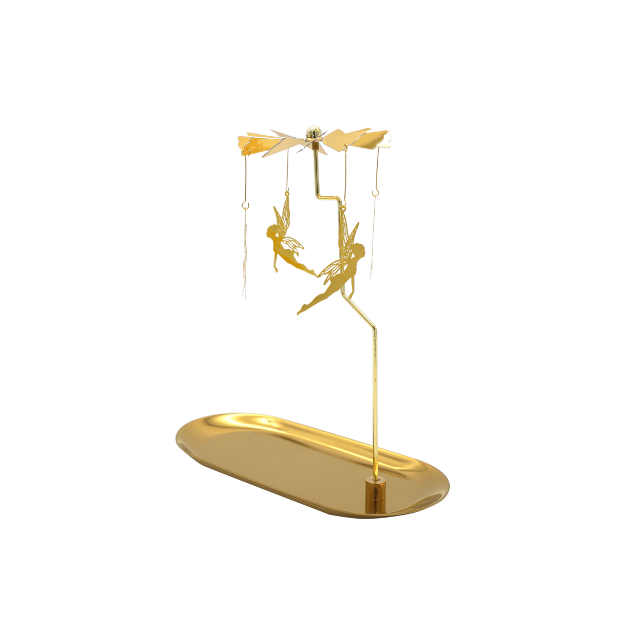 Golden Elegance Rotating Candle Tray