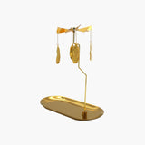 Cascading Elegance: Rotatable Candle Tray in Gold Finish