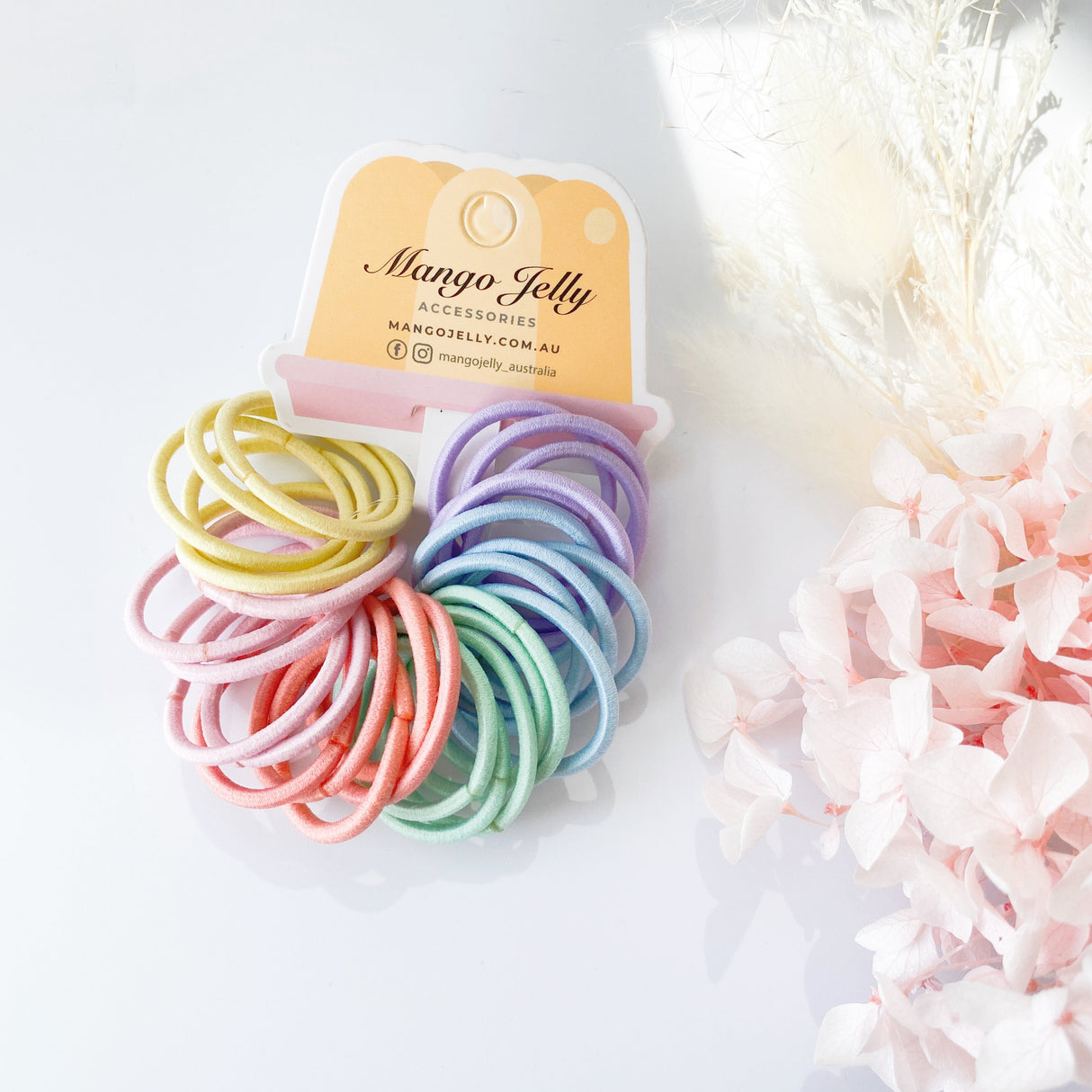 Mango Jelly Classic Candy-Themed Hair Accessories for Kids - Twin Pack of 3cm Ties