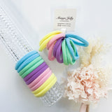 Pastel MANGO JELLY Soft & Stretchy Metal-Free Hair Ties - 10-Pack Variety Set