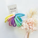 Pastel MANGO JELLY Soft & Stretchy Metal-Free Hair Ties - 10-Pack Variety Set