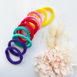 Vibrant Mango Jelly Metal-Free Hair Ties - 10-Piece Mixed Color Set (4.5cm)