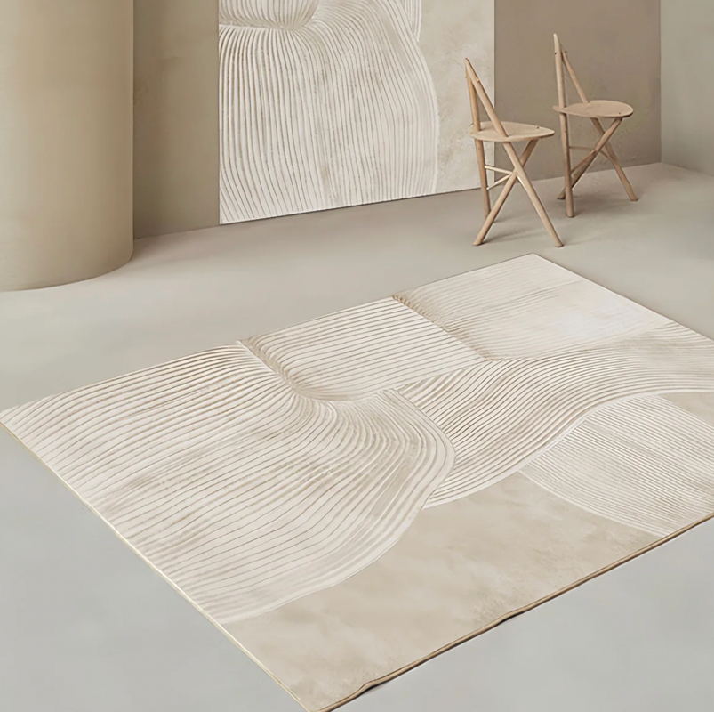 Tranquil Harmony White Imitation Cashmere Rug 160cm x 240cm